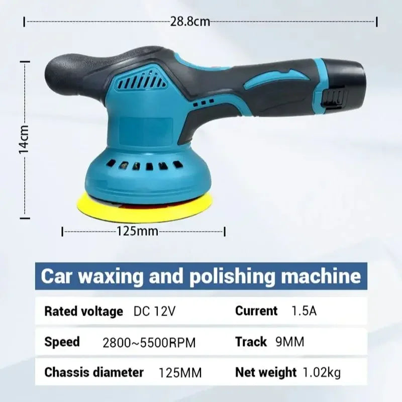 Car Polishers Wireless Automotive Polishing Machine Wax Tool 8 Gears 12V Electric Waxing Repairing Sander Car Accessories