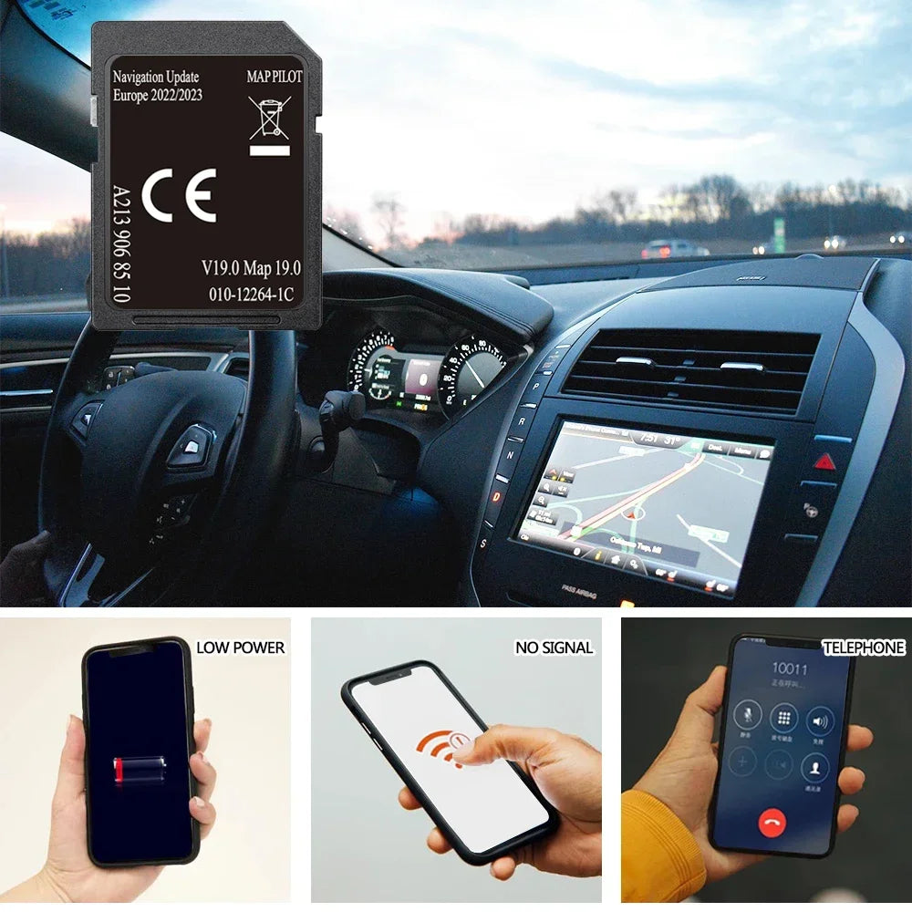 A213 V19 Free Delivey Cost Factroy OEM A213 GPS Navigation Europe For Mercedes GLC C E V X-CLASS SD Card Maps Polit V19