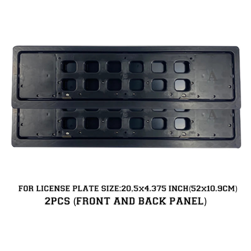 2pcs Electric Car License Plate Frame Bracket Remote Plate Car