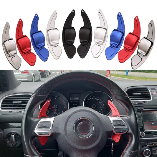 For VW Golf 6 Gti MK6 GTI R Jetta MK5 volkswagen Passat CC Polo Car Steering Wheel DSG Shifter Extension Shift Paddle 2pcs