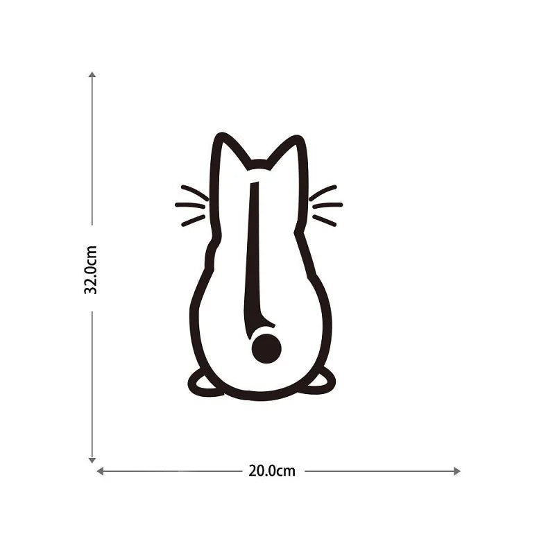 Car Stickers Personalized Kitty Cat Decoration After The Windshield Wiper Sticker Die Cutting Decal Auto Decoration Car Styling