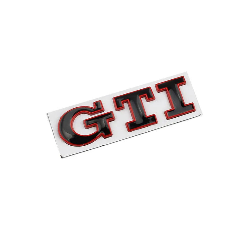 GTI Logo Car Fender Trunk Emblem Stickers Accessories For Volkswagen R-Line R Polo Golf T5  Passat Magotan CC Santana Bora Jetta