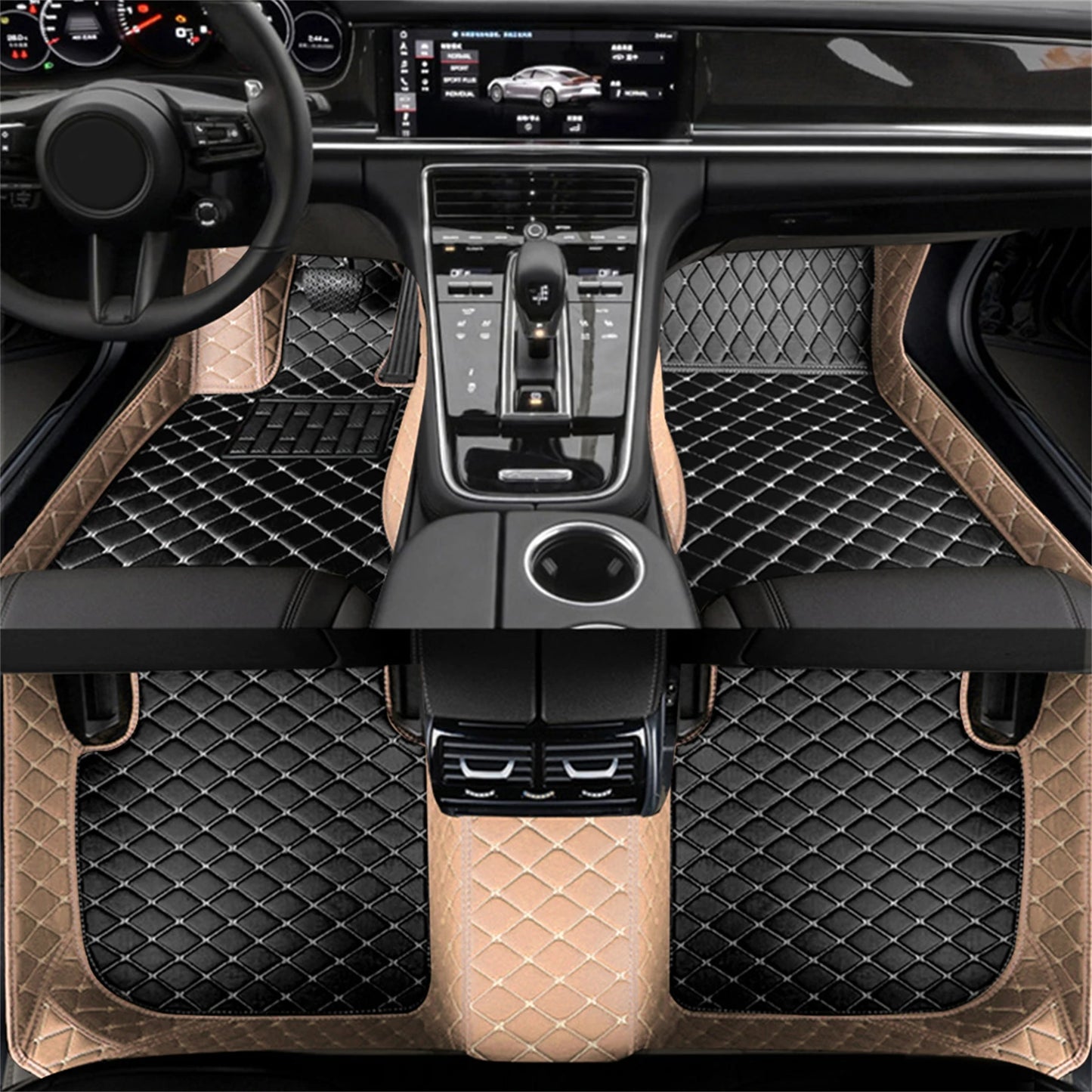 Universal Custom Car Floor Mat Interior Accessories Artificial Leather