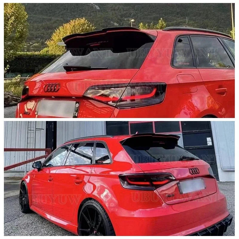 Car Styling Spoiler Wing Lip For Audi A3 S3 Hatchback 2014 - 2020 High Quality ABS Plastic Car Rear Trunk Roof Lip Spoiler