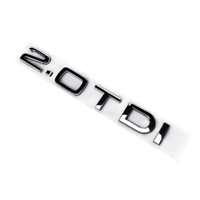 Chrome Black ABS Letters 2.0 TDI 3.0 TDI Rear Boot Trunk Logo Badge Emblem Sticker Decal For Audi A3 A4 A5 A6 Q3 Q5 Q7 S7