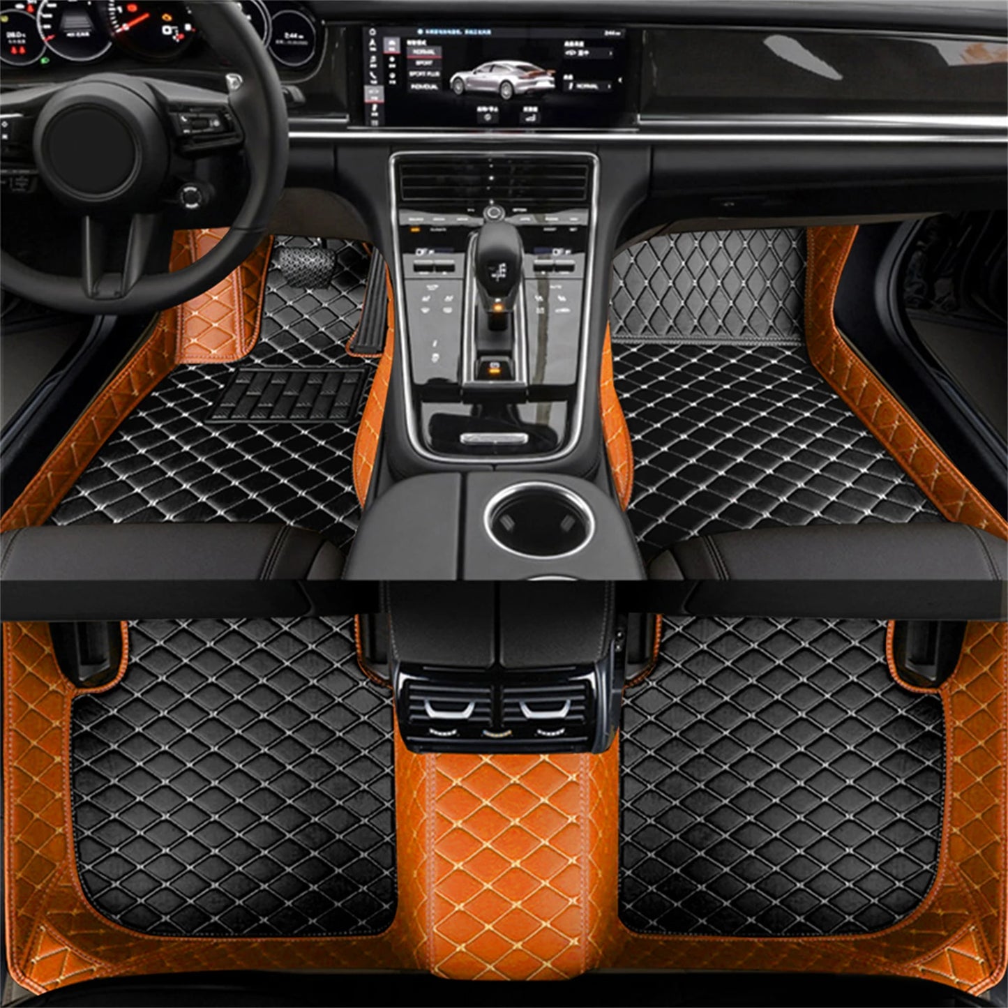 Universal Custom Car Floor Mat Interior Accessories Artificial Leather