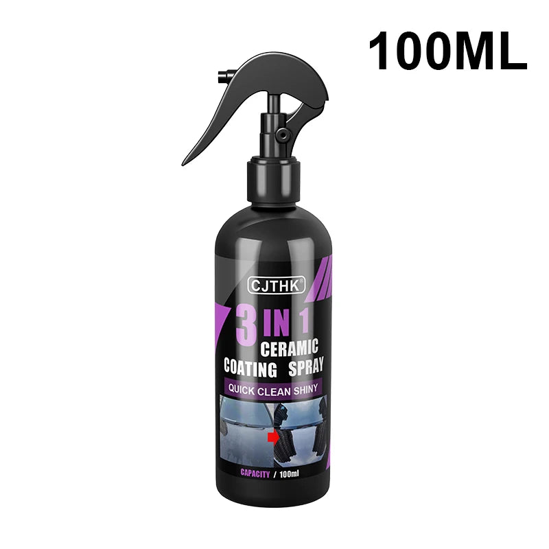 3 In 1 Car Ceramic Spray Coating Wax Liquid Coatin Nano Crystal Hydrophobic Layer Polishing Paint