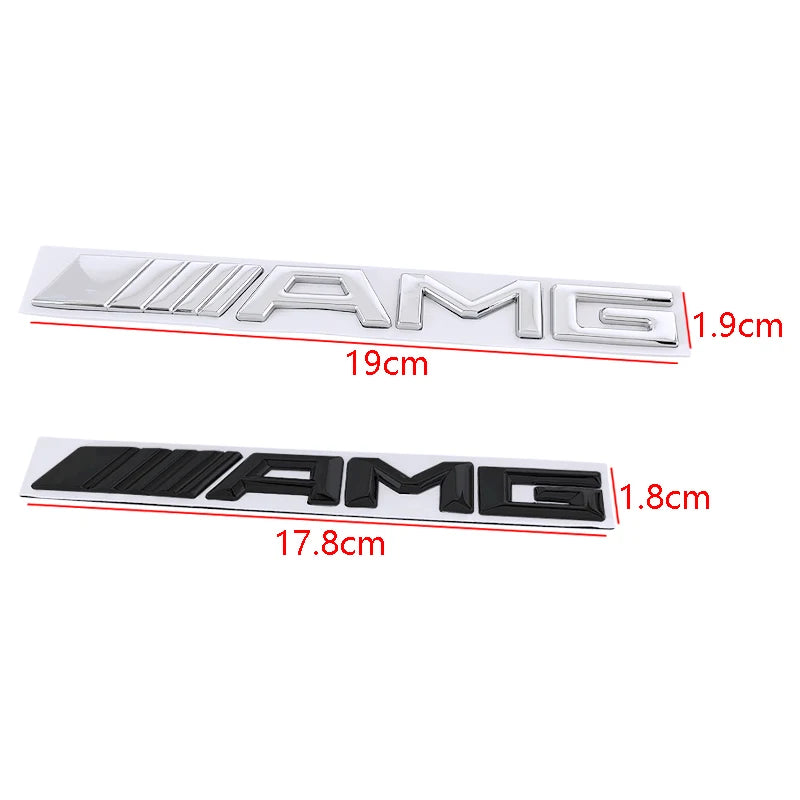 3d ABS Black Logo AMG Badge For Mercedes Benz AMG Sticker Accessories