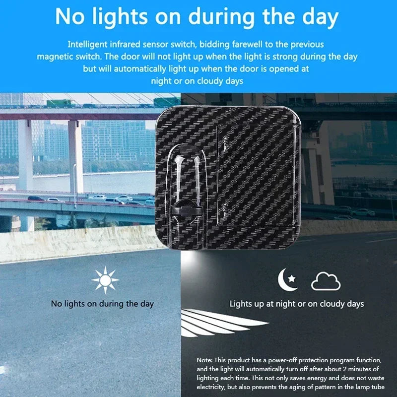 Car Angel Wings Wireless Car Door Welcome Courtesy Shadow Projector Lamp LED HD