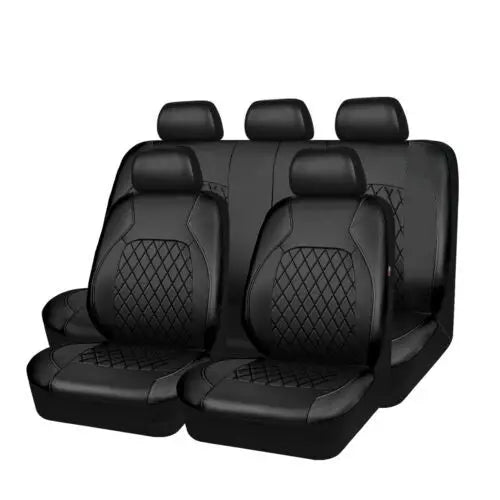 Full Surrounded Waterproof All Season Protective Interior Pu Leather Universal Leather Car Seat Cover Accessory Full Set