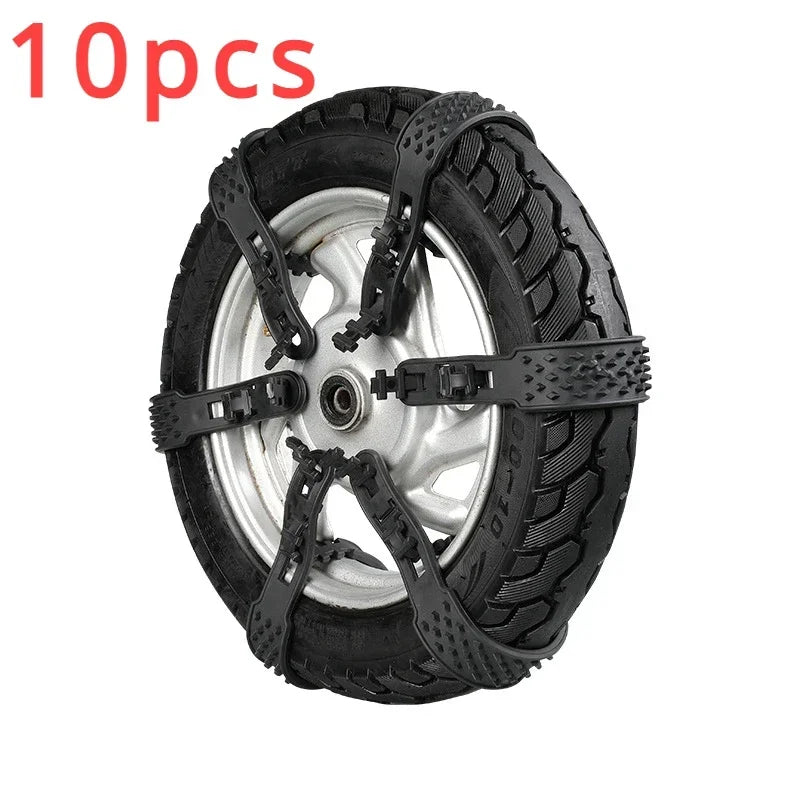 5/10pcs Motorcycle Tire Chains Winter Snow Anti-Skid Tyre Cable TiesOutdoor Snow Tire Tyre Anti Skid Chain Emergency Accessories