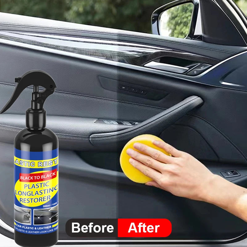 Car Plastic Restorer Coating Agent Auto Plastic Rubber Exterior Repair Clean Refresh Restoration Agent Black Shine Seal Brighten