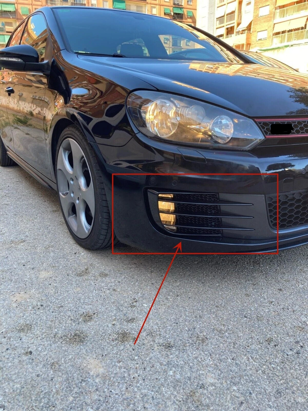 Car Front Bumper Fog Lamp Grille Spoiler For VW Golf 6 MK6 VI GTI GTD R R20 2008-2013 Fog Light Eyebrow Eye Wind Knife Trim